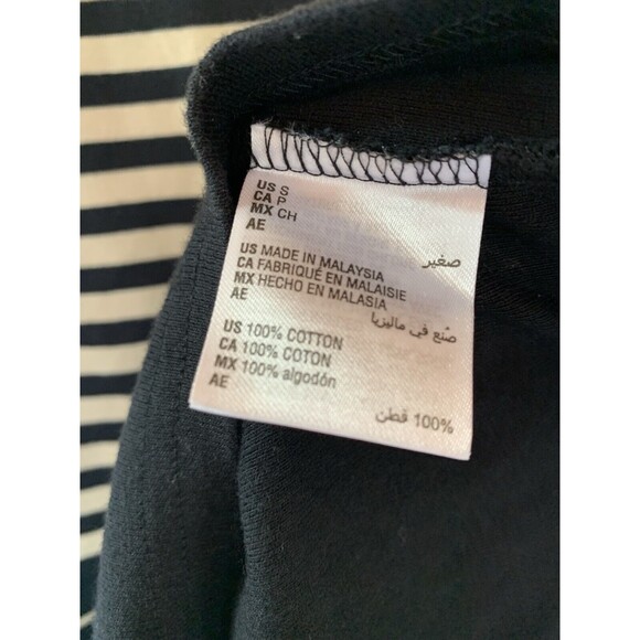 New Striped Tee Shirt Dress Small Stretchy Nautical Travel Vacation Cruise *Note - Picture 8 of 8